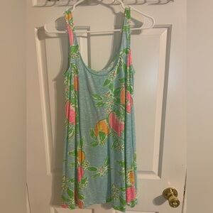Lilly Pulitzer Blue and Pink Floral Mini Dress